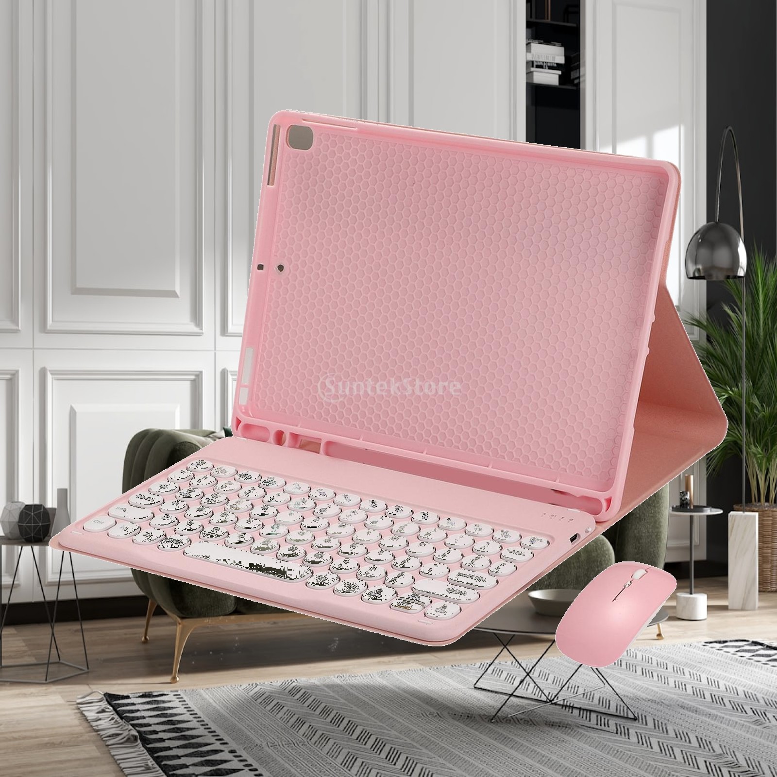 Samsung Tablet Keyboard Accessories - حافظة مع لوحة مفاتيح وماوس لجهاز