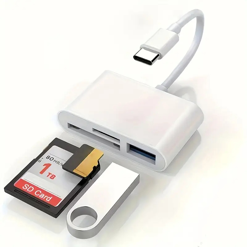 Microsd Card Tablet - 3 في 1 نوع C قارئ