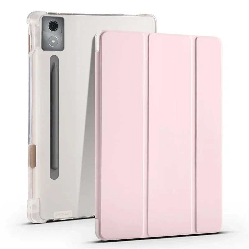 Lenovo Tablet P12 Accessories - غطاء حماية ثلاثي الطيات من الجلد