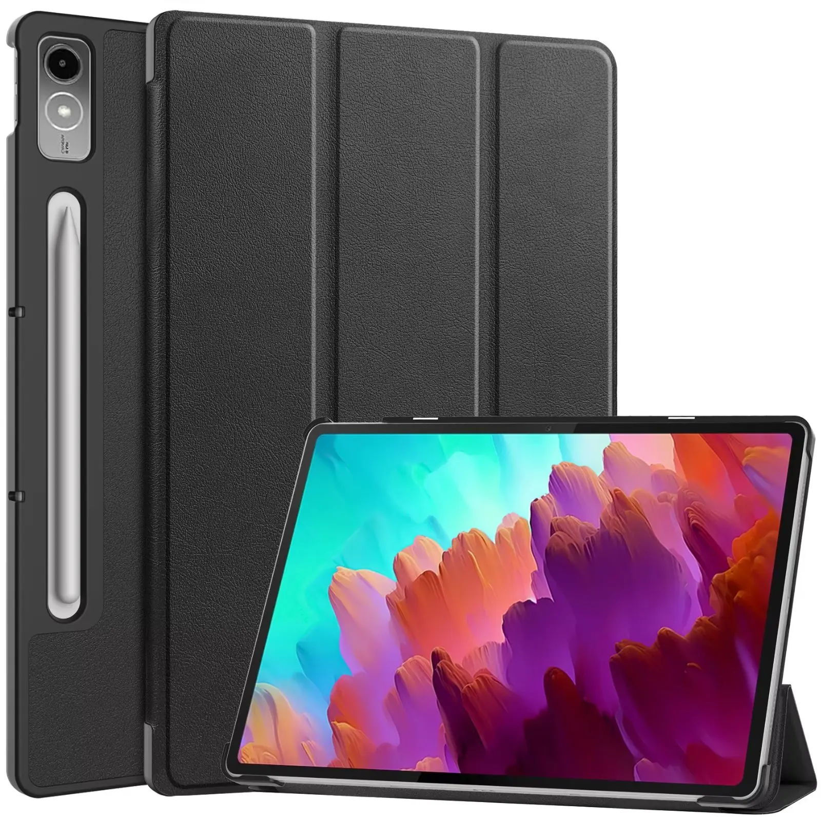 Lenovo Tablet P12 Accessories - حافظة حماية ذكية صلبة من الجلد