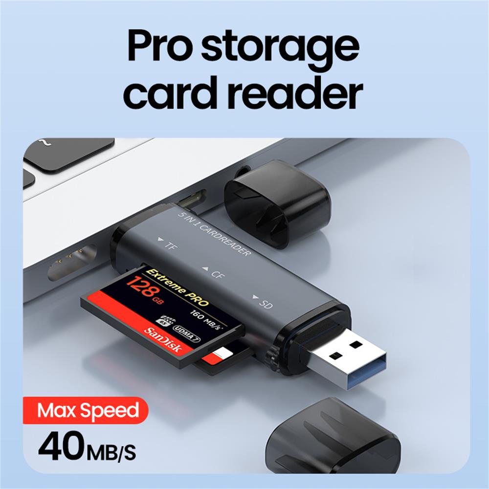5 في 1 قارئ بطاقات USB نوع C م - مراجعة Microsd Card Tablet وسعره