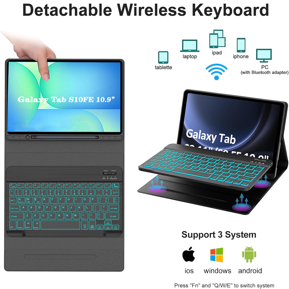 غطاء لجهاز سامسونج جالاكسي تاب - مراجعة Samsung Tablet Keyboard Accessories وسعره